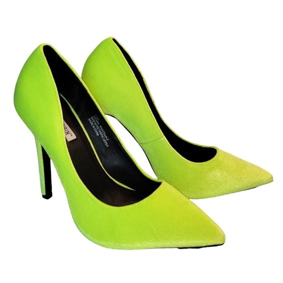 Cape Robbin Priscilla 3 Lime Green Stiletto Pumps 2 Pair Available Sizes 7.5 and - Picture 6 of 11
